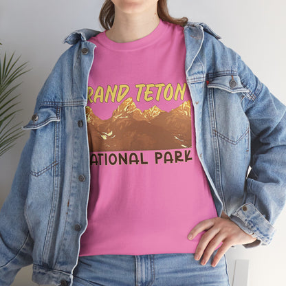Grand Teton National Park Unisex Heavy 100% Cotton Tee