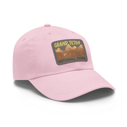 Grand Tetons National Park Dad Hat with Leather Patch