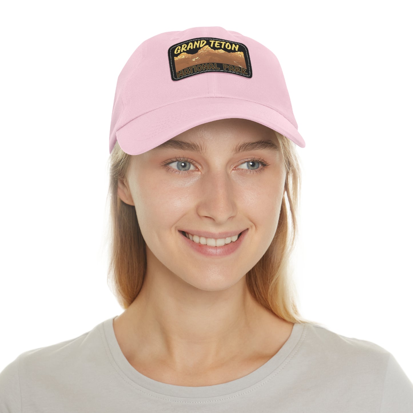 Grand Tetons National Park Dad Hat with Leather Patch