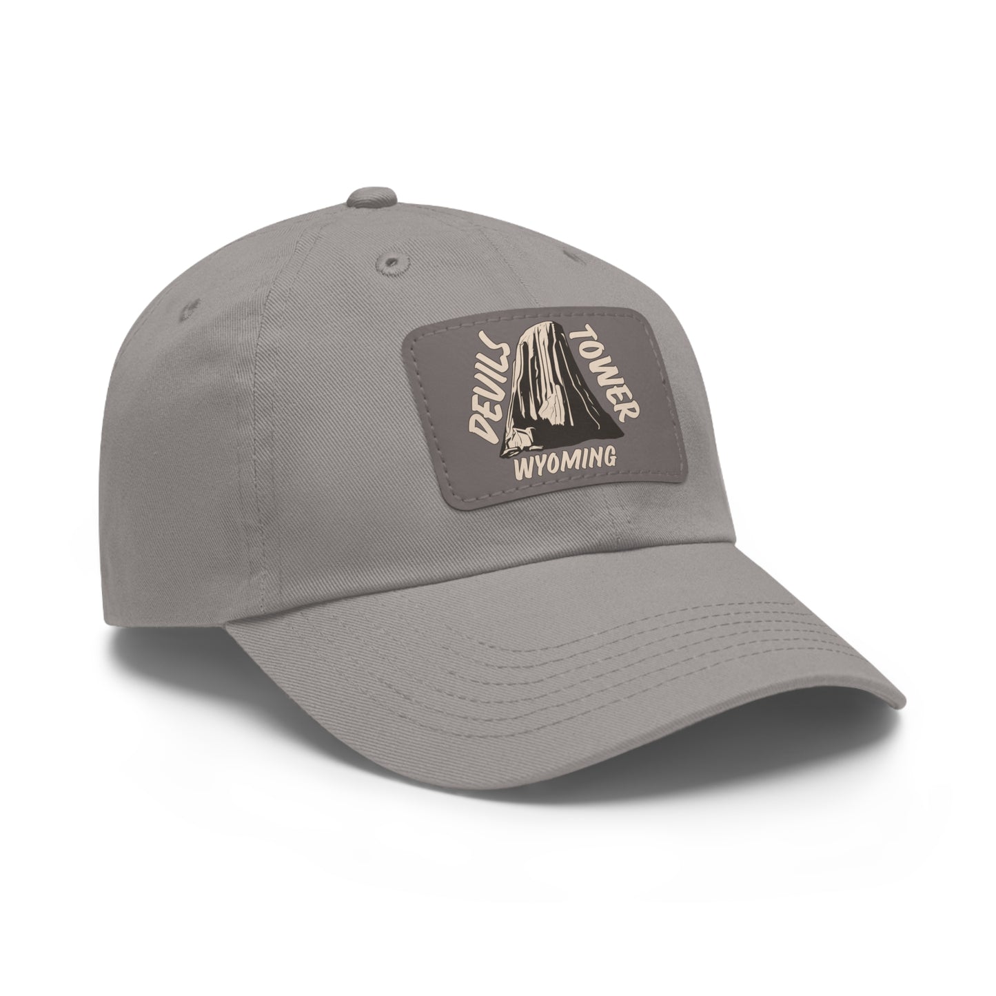 Devils Tower National Monument Dad Hat with Leather Patch