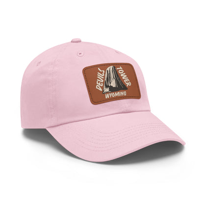 Devils Tower National Monument Dad Hat with Leather Patch