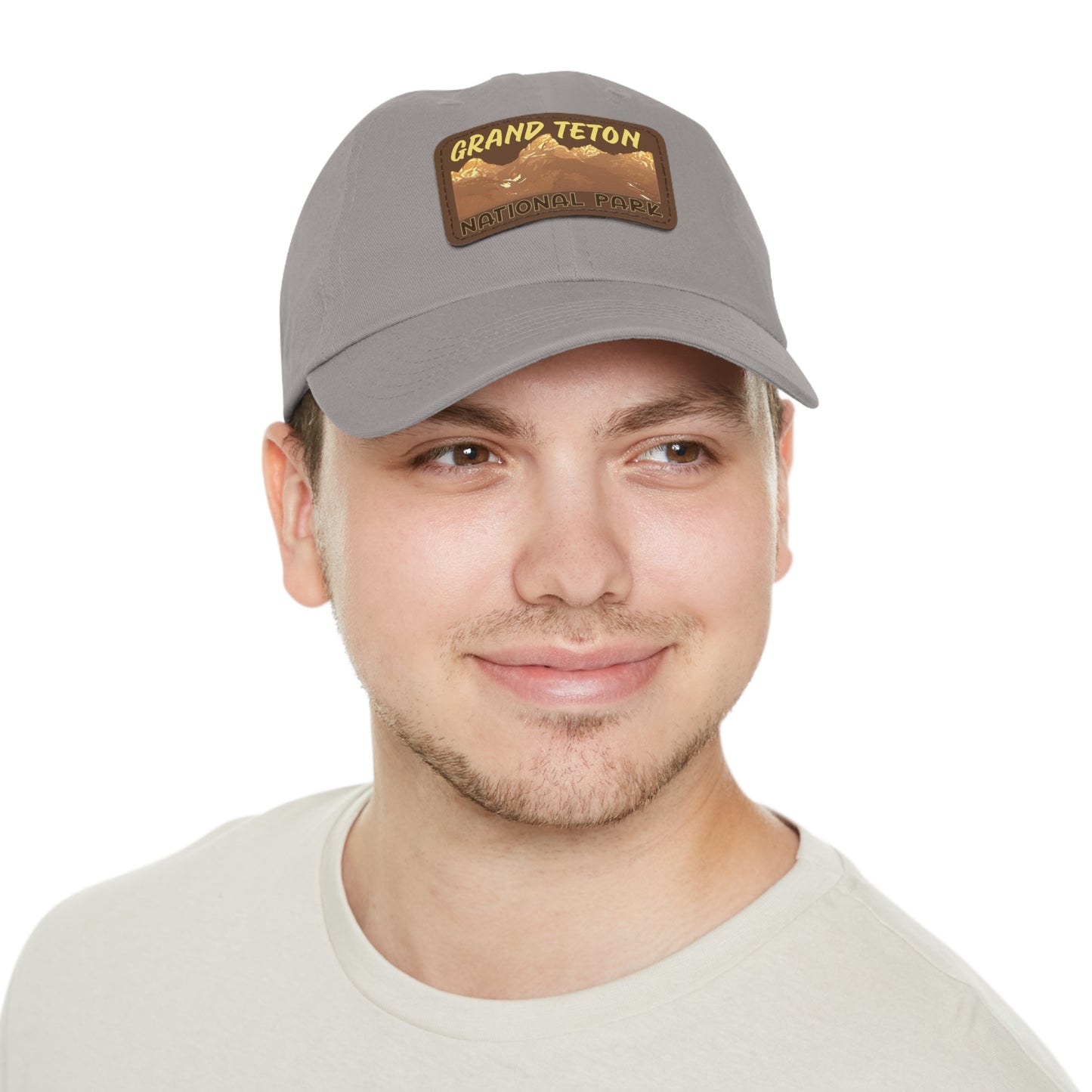 Grand Tetons National Park Dad Hat with Leather Patch