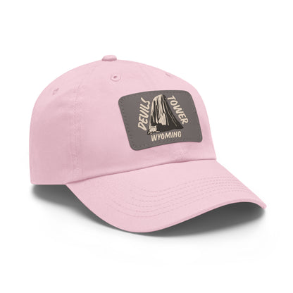 Devils Tower National Monument Dad Hat with Leather Patch