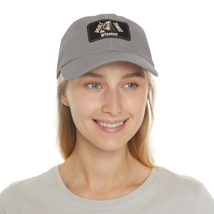 Devils Tower National Monument Dad Hat with Leather Patch