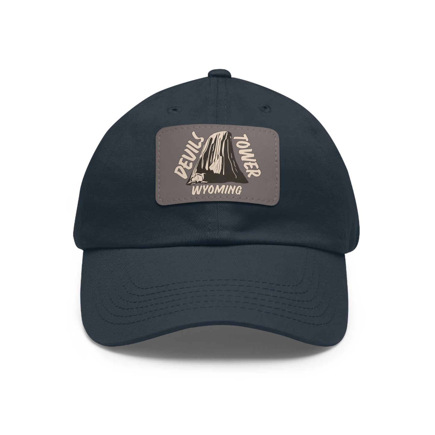 Devils Tower National Monument Dad Hat with Leather Patch