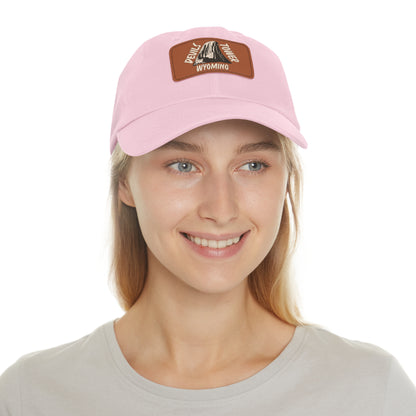 Devils Tower National Monument Dad Hat with Leather Patch