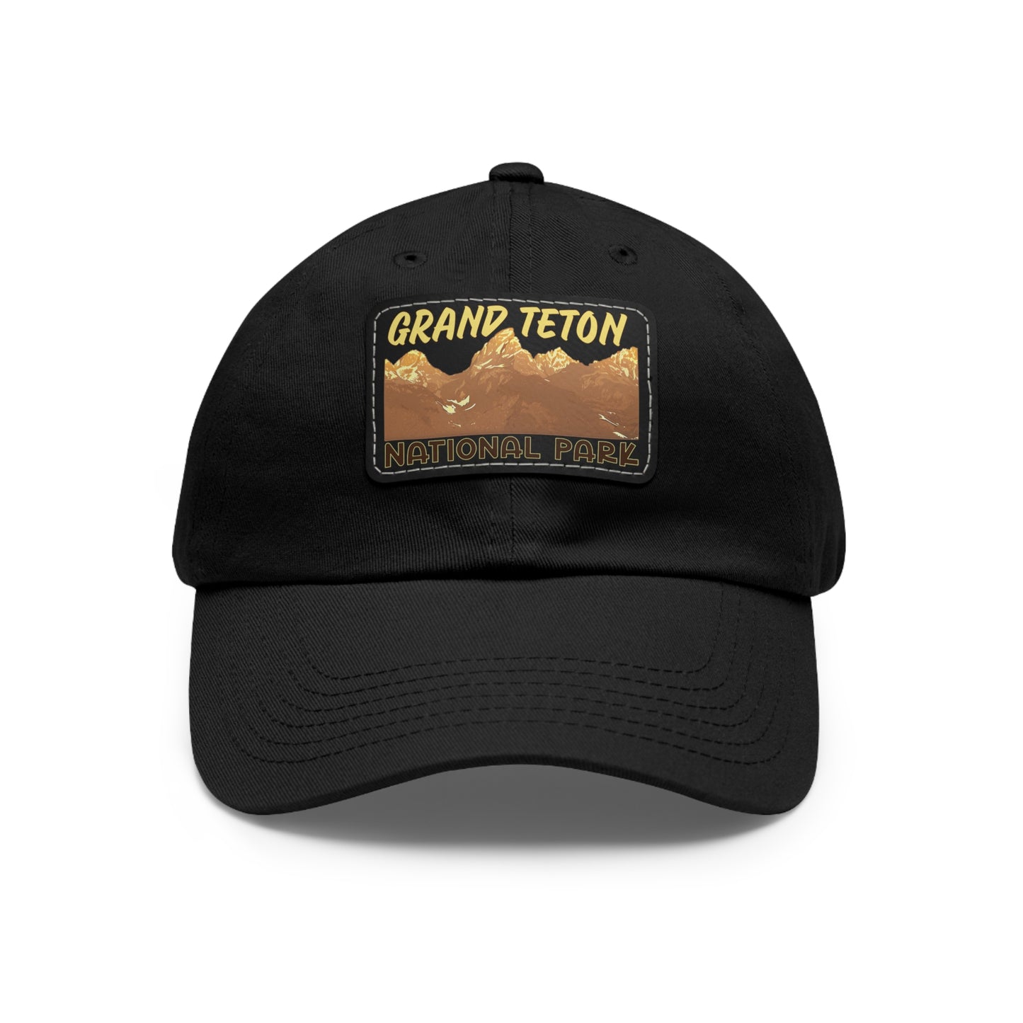 Grand Tetons National Park Dad Hat with Leather Patch